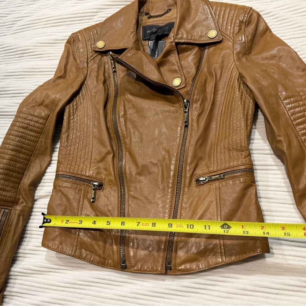 NWT Bcbg MaxAzria motorcycle Leather Jacket - Picture 13 of 14